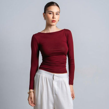 Joyce by AIJO - Freya Longsleeve Kerut Top