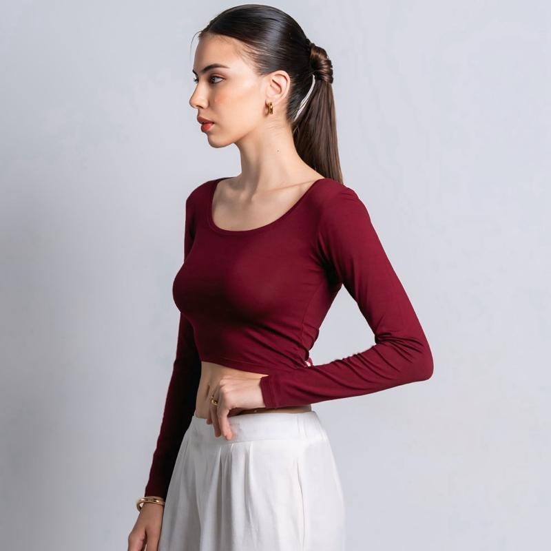 joyce by aijo - cleo longsleeve crop top