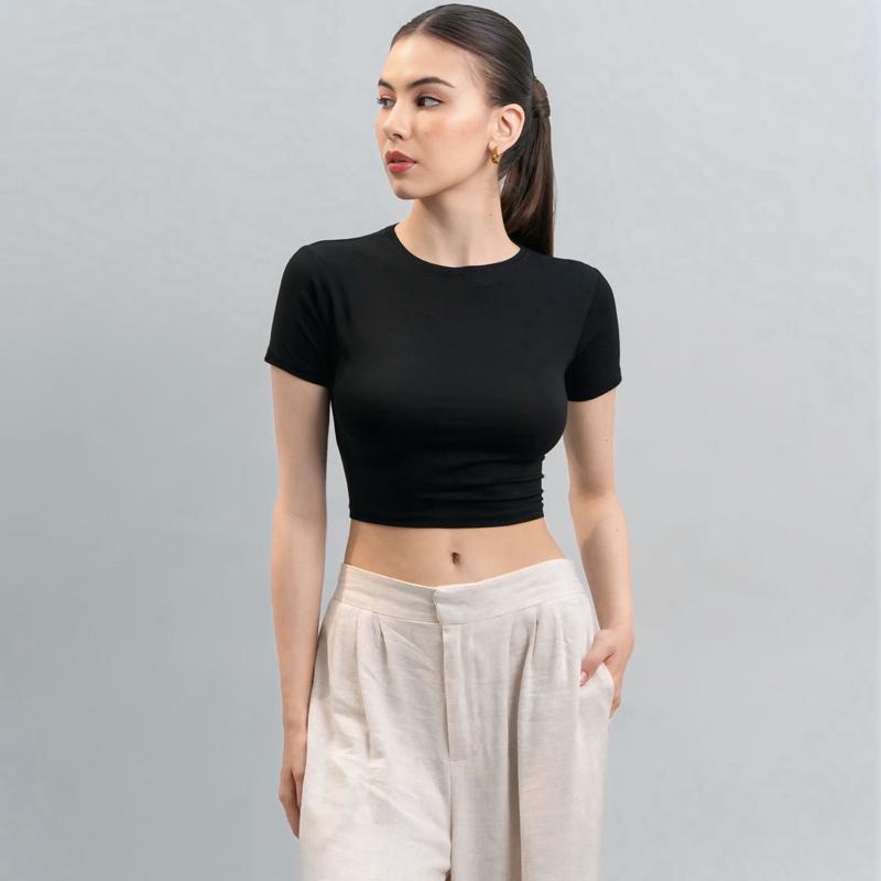 joyce by aijo - vio oneck crop top