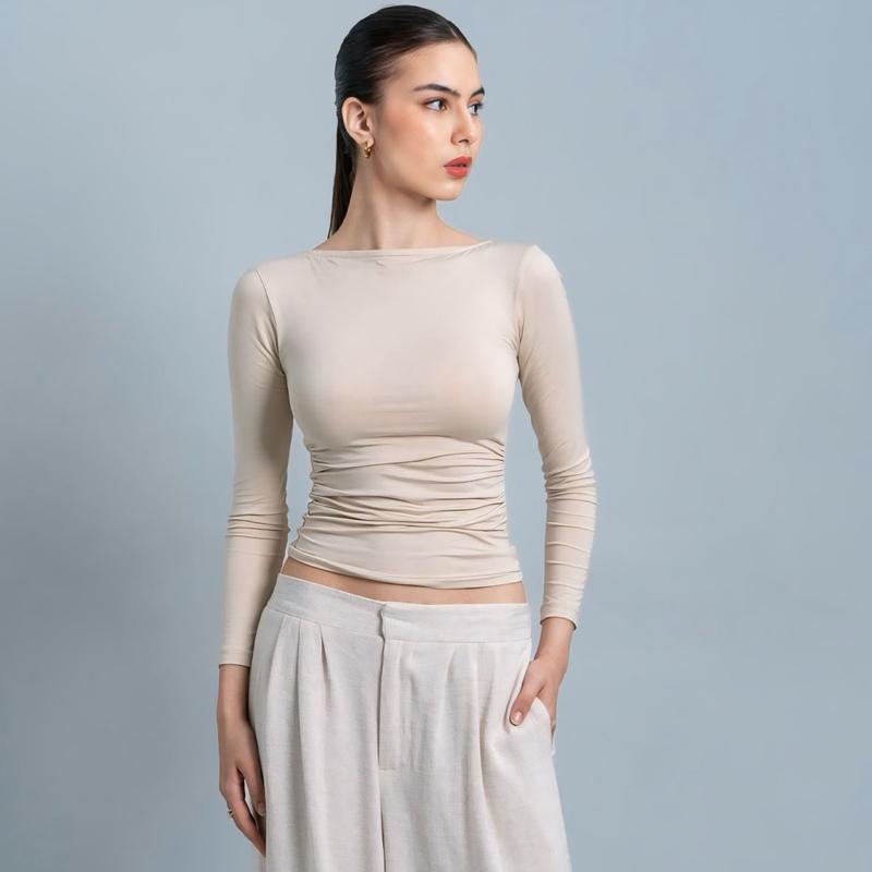 joyce by aijo - freya longsleeve kerut top