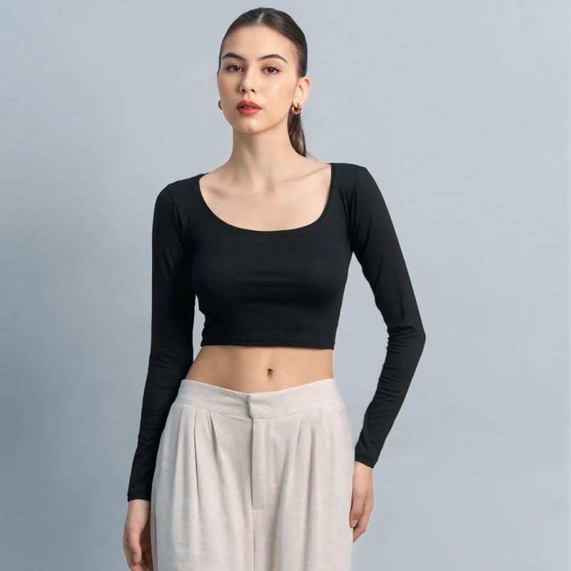 joyce by aijo - cleo longsleeve crop top