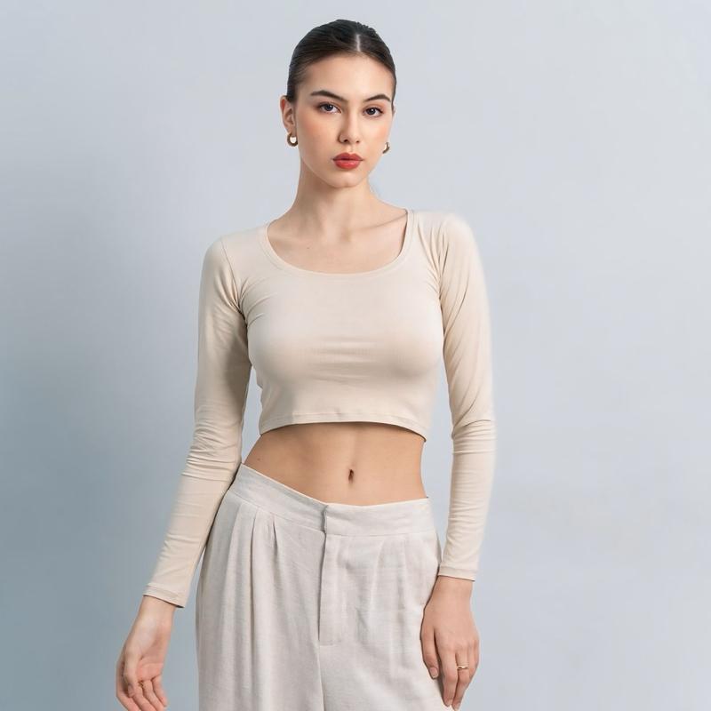 joyce by aijo - cleo longsleeve crop top