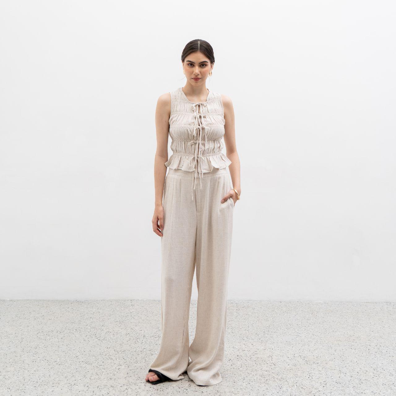 joyce by aijo - kim vest linen top