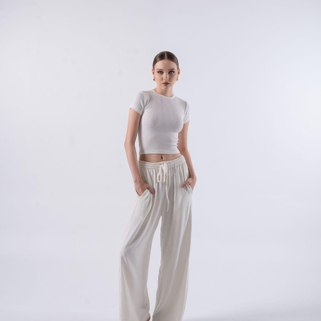 joyce by aijo - hailee oneck top rib katun