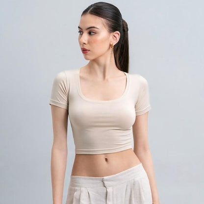 Joyce by AIJO - Ciara Uneck Crop Top