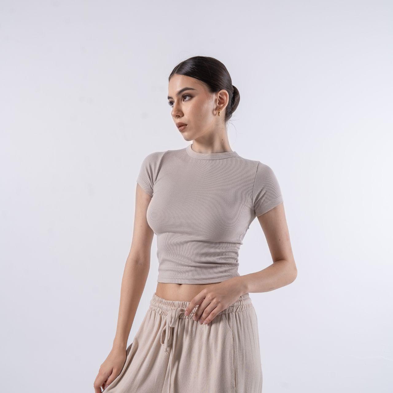 joyce by aijo - hailee oneck top rib katun