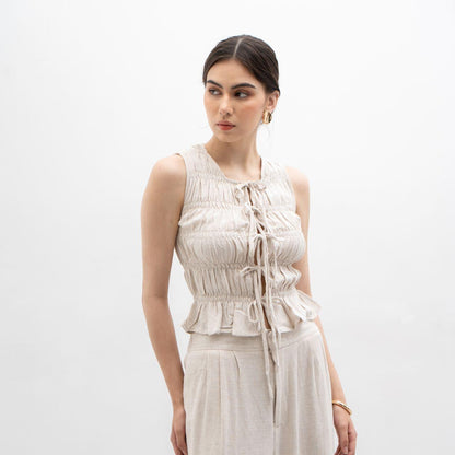 Joyce by AIJO - Kim Vest Linen Top