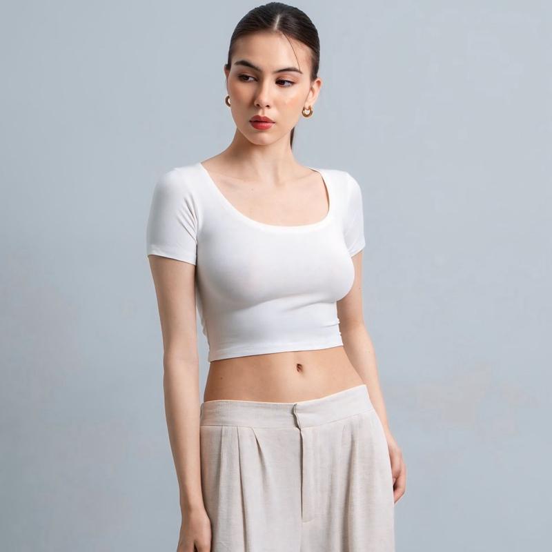 joyce by aijo - ciara uneck crop top