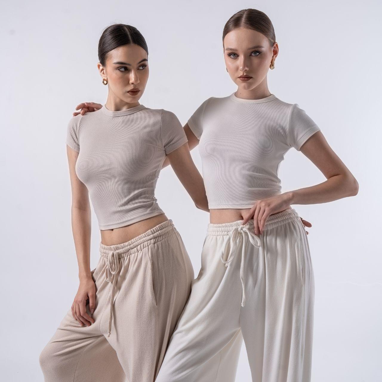 joyce by aijo - hailee oneck top rib katun