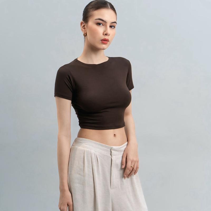 joyce by aijo - vio oneck crop top