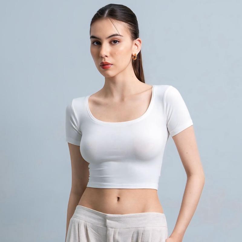 joyce by aijo - ciara uneck crop top