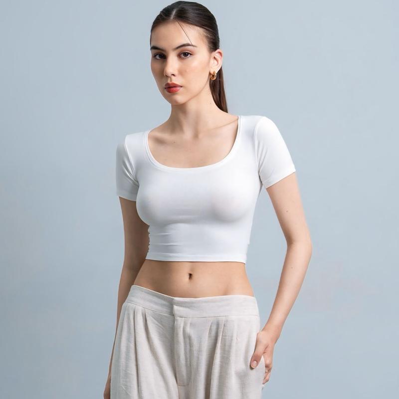 joyce by aijo - ciara uneck crop top