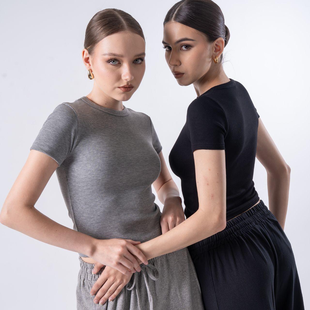 joyce by aijo - hailee oneck top rib katun