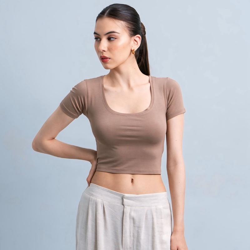 joyce by aijo - ciara uneck crop top