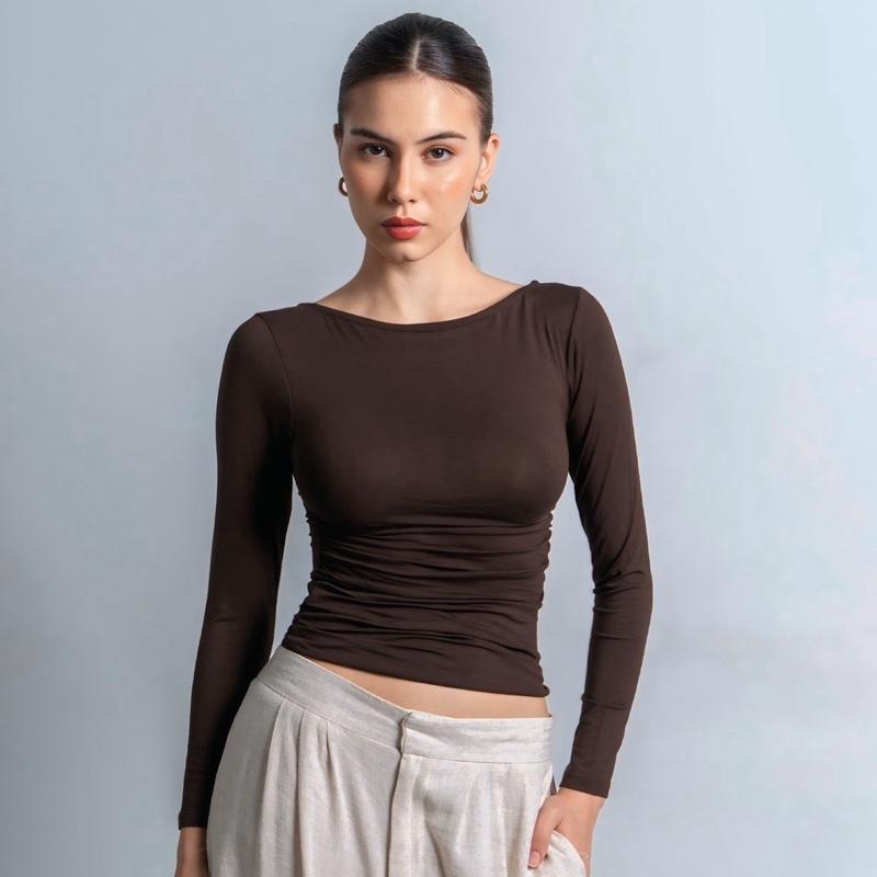 joyce by aijo - freya longsleeve kerut top