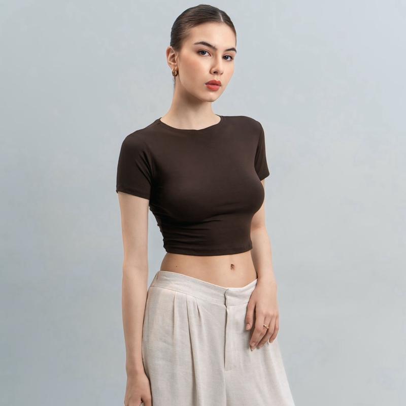 joyce by aijo - vio oneck crop top