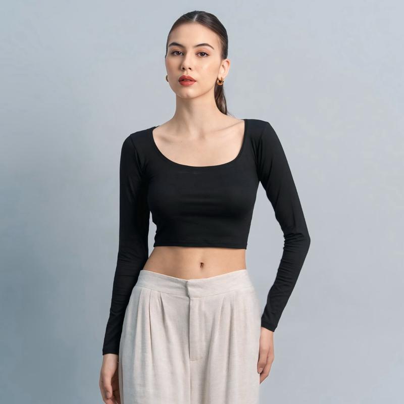 joyce by aijo - cleo longsleeve crop top