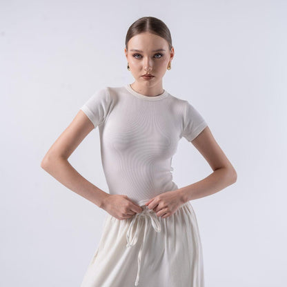 Joyce by AIJO - Hailee Oneck Top Rib Katun