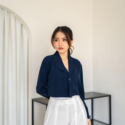 AIJO | Fedora Blazer Top