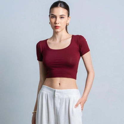 Joyce by AIJO - Ciara Uneck Crop Top