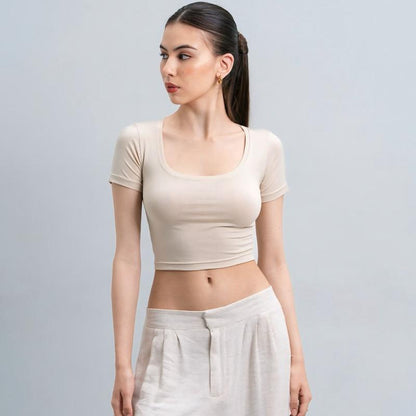 Joyce by AIJO - Ciara Uneck Crop Top