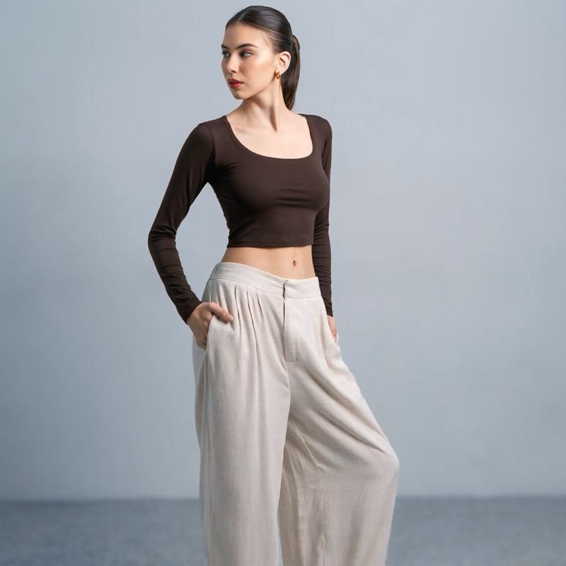 joyce by aijo - cleo longsleeve crop top